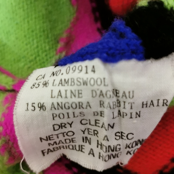 Funky Bright Bold Neon Pattern Geometric Sweater - Picture 4 of 4